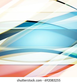Abstract background created using colorful overlaid stripes. Vector illustration, can be used for presentations, graphic designs brochures, web design.