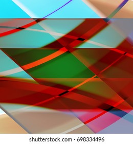 Abstract background created using colorful overlaid stripes. Vector illustration, can be used for presentations, graphic designs brochures, web design.