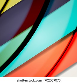 Abstract background created using colorful overlaid stripes. Vector illustration, can be used for presentations, graphic designs brochures, web design.