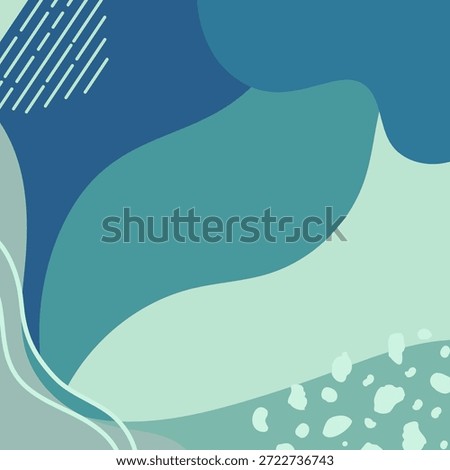 Abstract background creating modern template design with soft blue and green organic shapes and patterns
