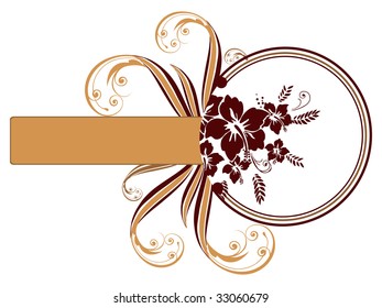 abstract background with creative artwork and floral