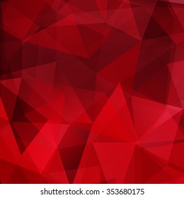 Abstract background. Creative bright red triangular mosaic