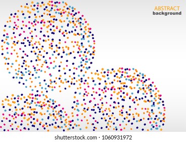 abstract background, creative cover design with geometry and balls