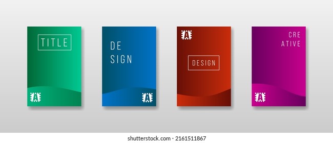 Abstract background creative cover set. Can be used for Collage page, greeting card, invitation, brochure brush strokes style, banner idea, book cover, booklet print, etc, Eps10 vector.