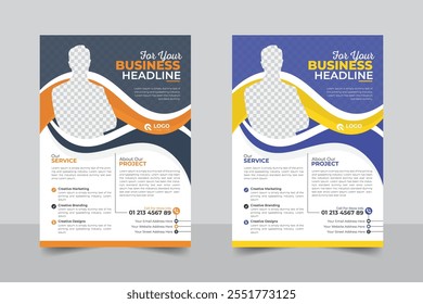 Abstract background creative and stylish business flyer design template, Marketing poster business promotion flyer template
