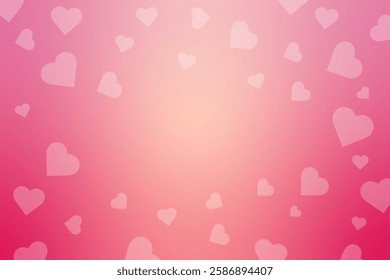 abstract background in crimson tones with the image of hearts in a circle with free space in the middle