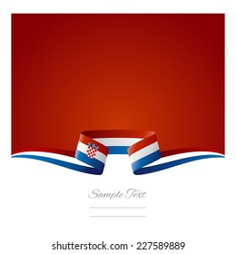 Abstract background Croatian flag ribbon