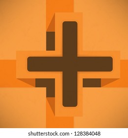 Abstract background with cross  origami effects.
