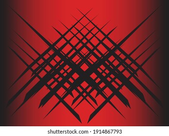 Abstract background with crossed pointy lines