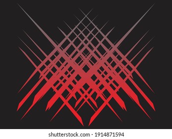 Abstract background with crossed pointy lines