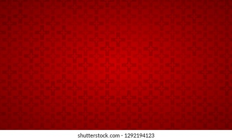 Abstract background of crosses in shades of red colors