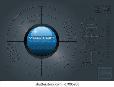 Abstract background with crosshair, reticle, vector.