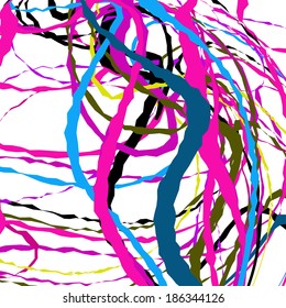 Abstract background of crossing ribbons