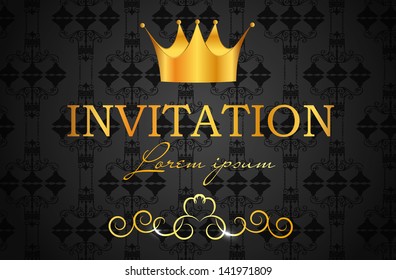 Abstract background with crown vector illustration