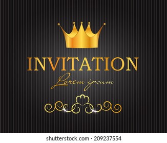 Abstract Background with Crown Vector Illustration