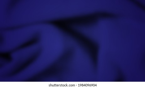 Abstrakter Hintergrund mit zerbrochenem Stoff. Dunkelblaue, realistische Seidenstruktur mit Leerraum. Vektorgrafik