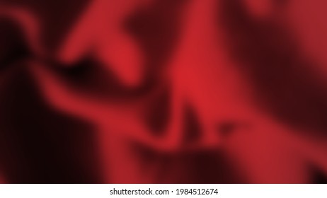 Abstrakter Hintergrund mit zerbrochenem Stoff. Dunkelrote, realistische Seidenstruktur mit Leerraum. Vektorgrafik