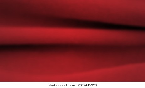 Abstract background with crumpled cloth. Dark red realistic silk texture with empty space. Vector illustration