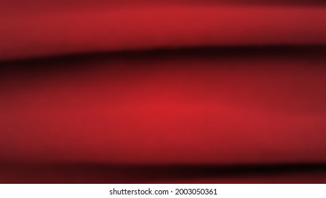 Abstract background with crumpled cloth. Dark red realistic silk texture with empty space. Vector illustration