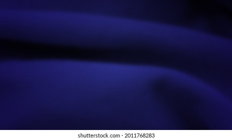 Abstract background with crumpled cloth. Dark blue realistic silk texture with empty space. Vector illustration