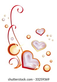 abstract background with a crystal heart