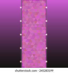 Abstract background with a crystal-framed