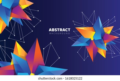 Abstract background with crystals. poster.