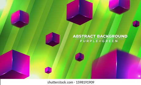 Abstract background with cubes decoration