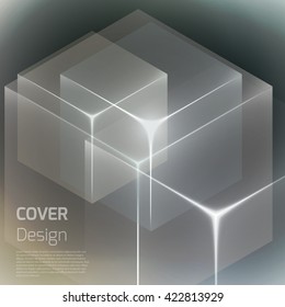 Abstract background with cubes. Rectangles, geometry. Colorful cubes with gradients. Gradient with cubes. Cubes background. Abstract cubes. Geometrical background. Abstract gradients background.