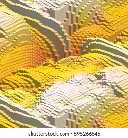 Abstract background with cubes. Vector cube box for business concepts. Yellow, white colors. 