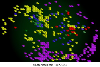 Abstract background with cubes - vector illustration.