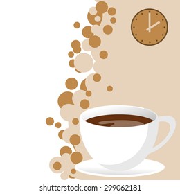Abstract background with a cup of coffee.