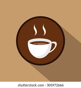 Abstract background with a cup of coffee.