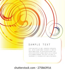 Abstract background with curl