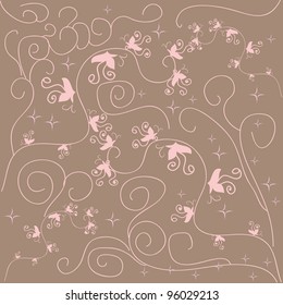 abstract background with curl branch