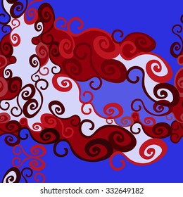 abstract background with curled lines seamless pattern