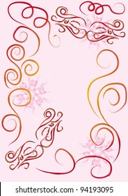 abstract background with curling branches