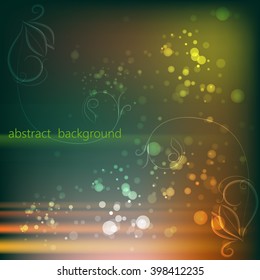 abstract background with curls, vector