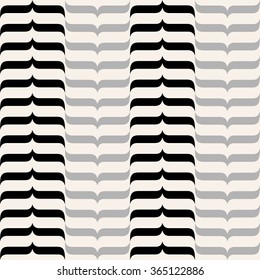 Abstract background with curly brackets in grey and black. Vector seamless geometric retro pattern.
