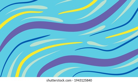 Abstrakter Hintergrund mit lockigen Pinselstrichen, Vorlage, Welle, künstlerischen Coverdesign, bunter Textur. Trendy-Muster, Grafikplakat, geometrische Broschüre, Karte.