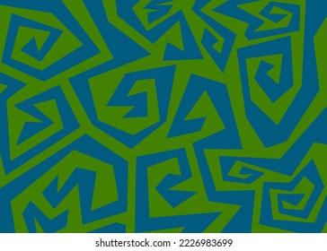 Abstract background with curly geometric lines pattern