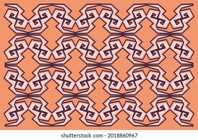Abstract background with curly tribal pattern