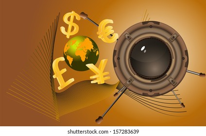 Abstract background , currency icon