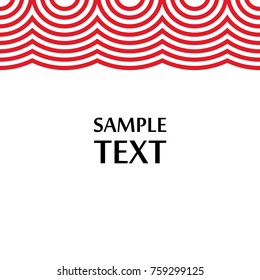 Abstract background curtain red on white vector illustration
