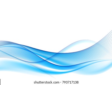 Abstract background curve line blue light and blend element with copy space  vector illustration eps10