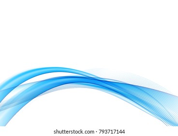 Abstract background curve line blue light and blend element with copy space  vector illustration eps10