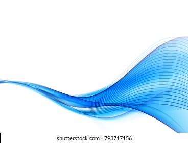 Abstract background curve line blue light and blend element with copy space  vector illustration eps10