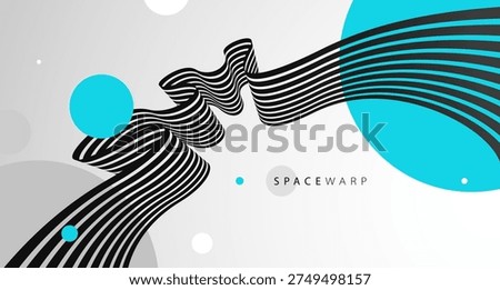 Abstract background with curve lines in 3D perspective, dynamic stripes tape looks like road, journey trip wallpaper, futuristic dynamic expanse theme.
