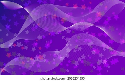 Abstract background of curve lines.  Background for Christmas and New Year card, greetings card, invitation for dinner, paper packaging. Vector illustration.