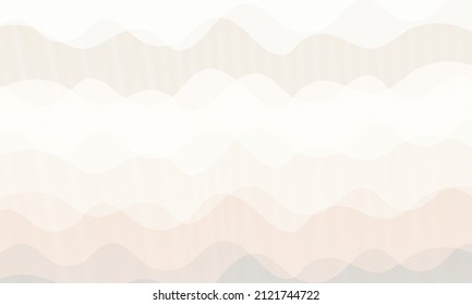 Abstrakter Hintergrund von Kurvenlinien. Farbe weiß bis weißer Schatten. Hintergrund für Weihnachts- und Neujahrskarte, Grußkarte, Einladung zum Abendessen, Papierverpackung, Webseite. Vektorgrafik.